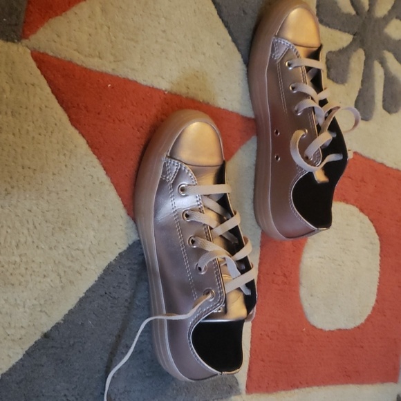 Converse All Star Metallic Rose Leather Sneakers - Picture 2 of 6